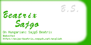 beatrix sajgo business card